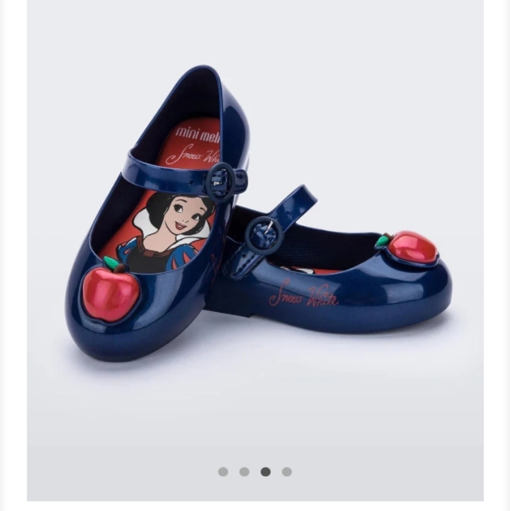 Mini Melissa Navy Blue Snow White Apple Mary Jane Girls Shoes